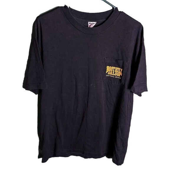 Vintage Boot Hill Saloon Daytona Bike Week 60th Anniversary Pocket T Shirt - Picture 1 of 4